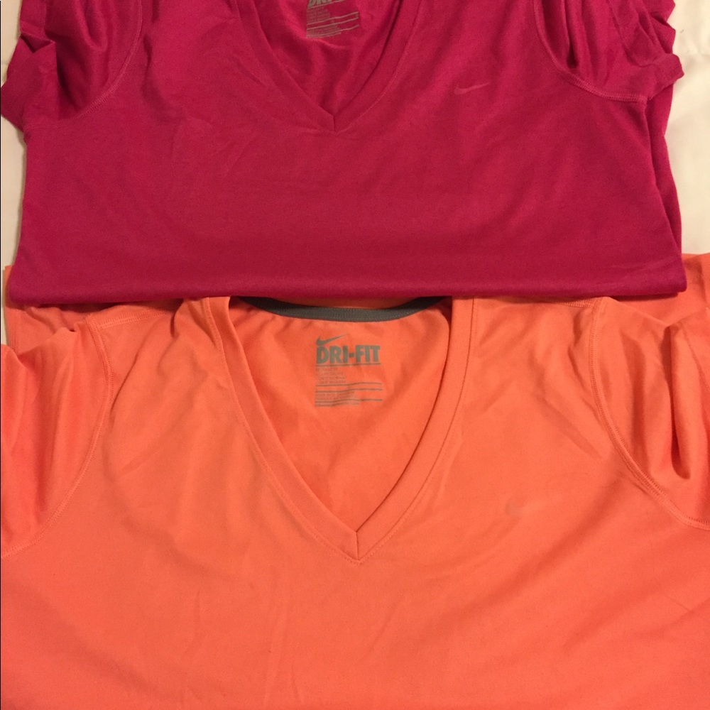 Nike V Neck dri fit shirts - Picture 1 of 5